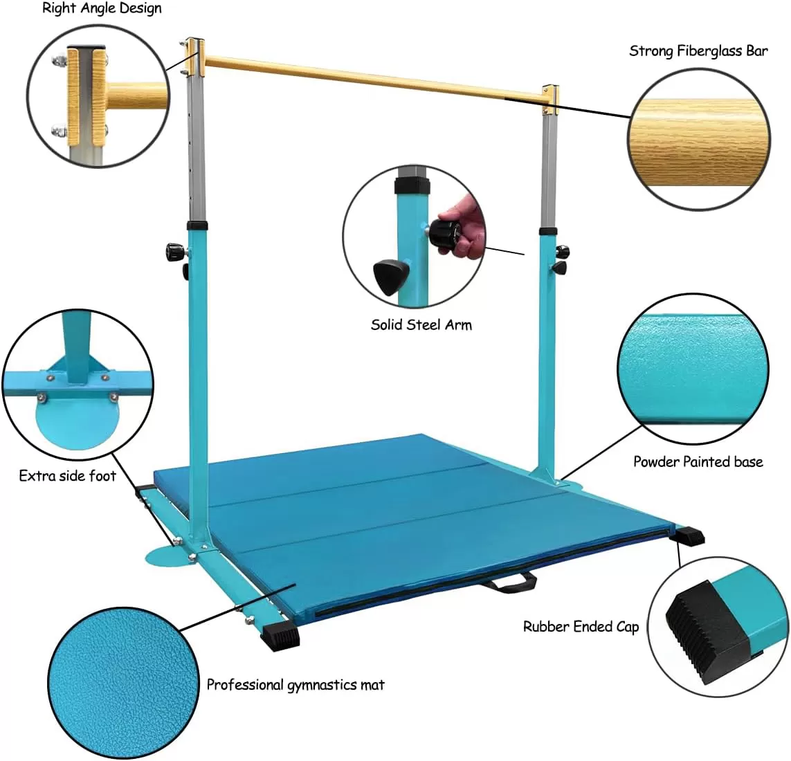 Gymnastic Bar with Mat&Ring