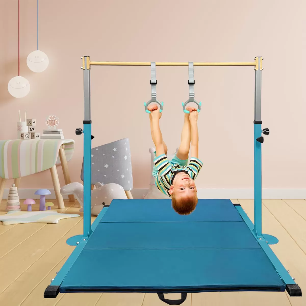 Gymnastic Bar with Mat&Ring