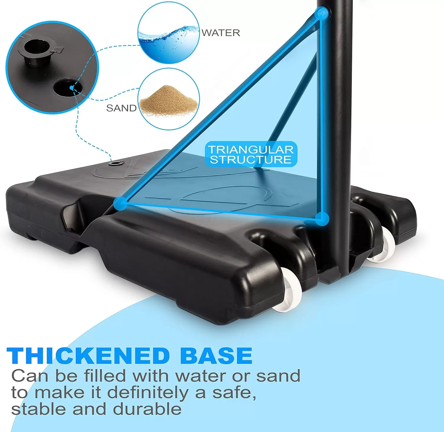 Portable And Adjustable Basketball Hoop