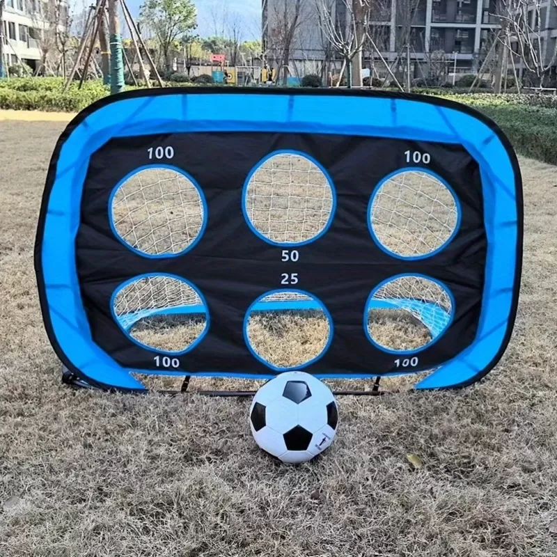 Kids Football Goal Portable Football Goal Mini Pop Up Practice Target 4-in-1