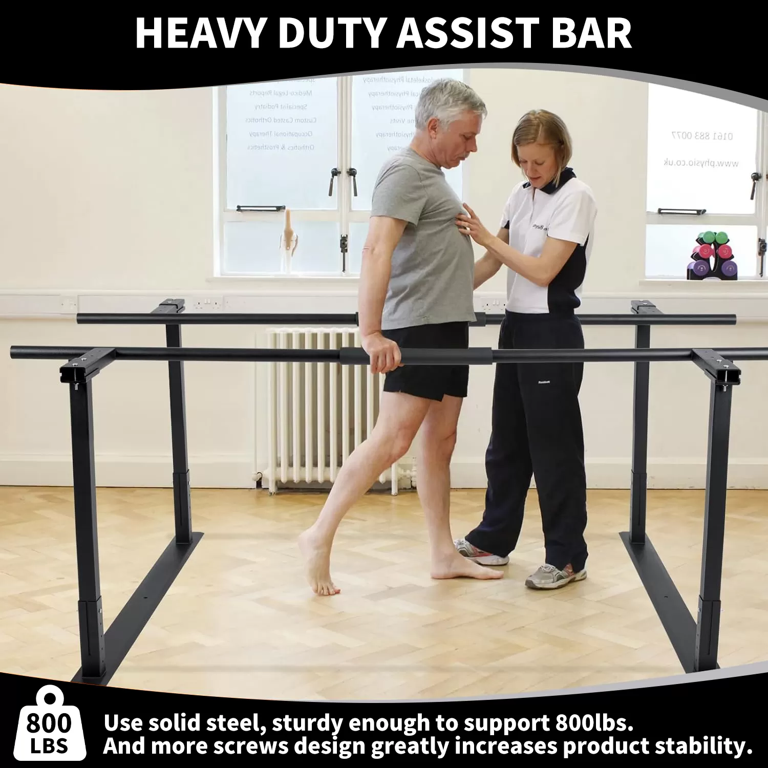 Adjustable Physical Therapy Parallel Bars