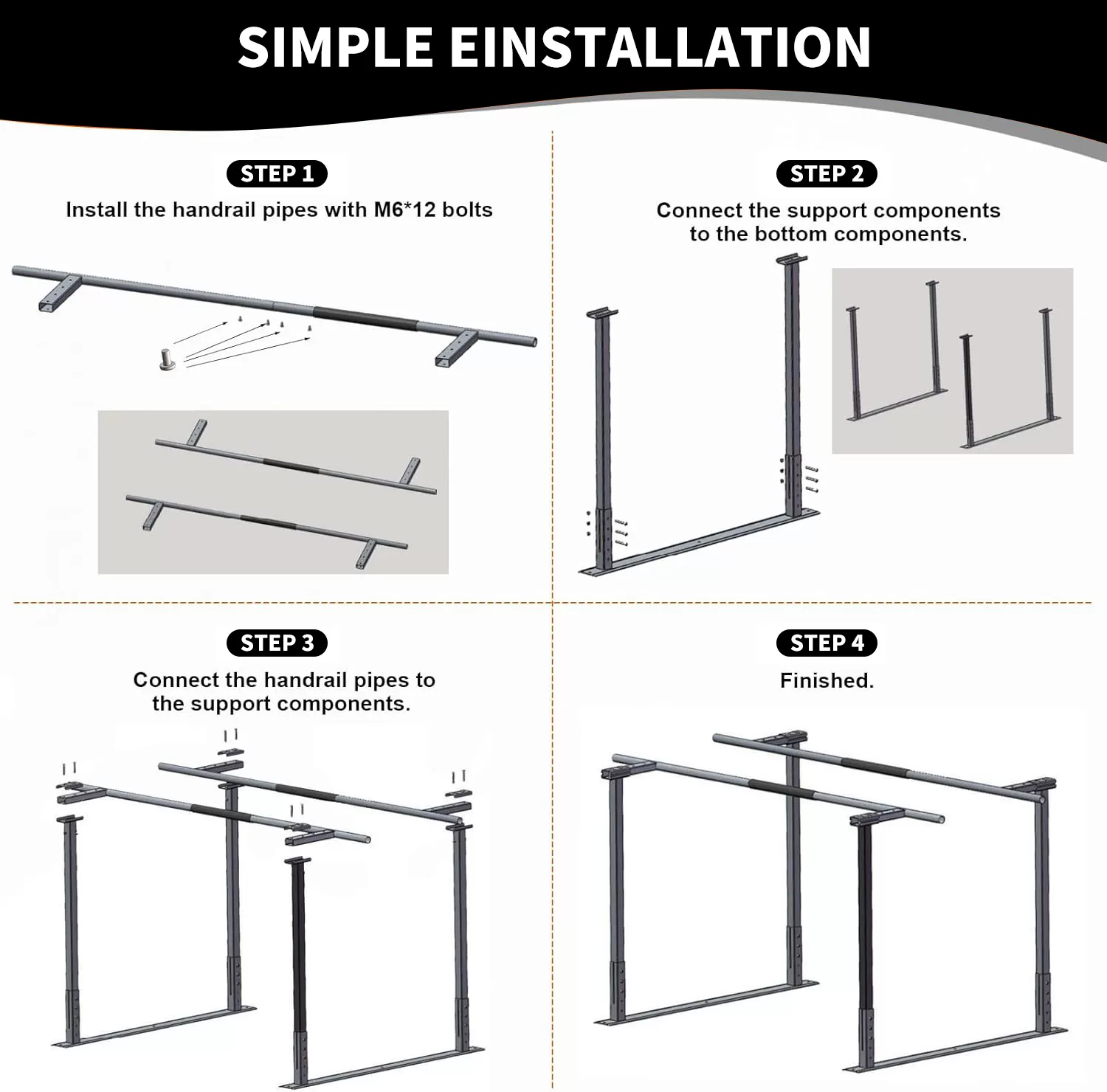 Adjustable Physical Therapy Parallel Bars